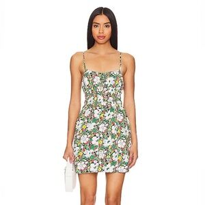 Faithful the Brand Revolve NWOT Lea vita Bella floral mini dress ruched